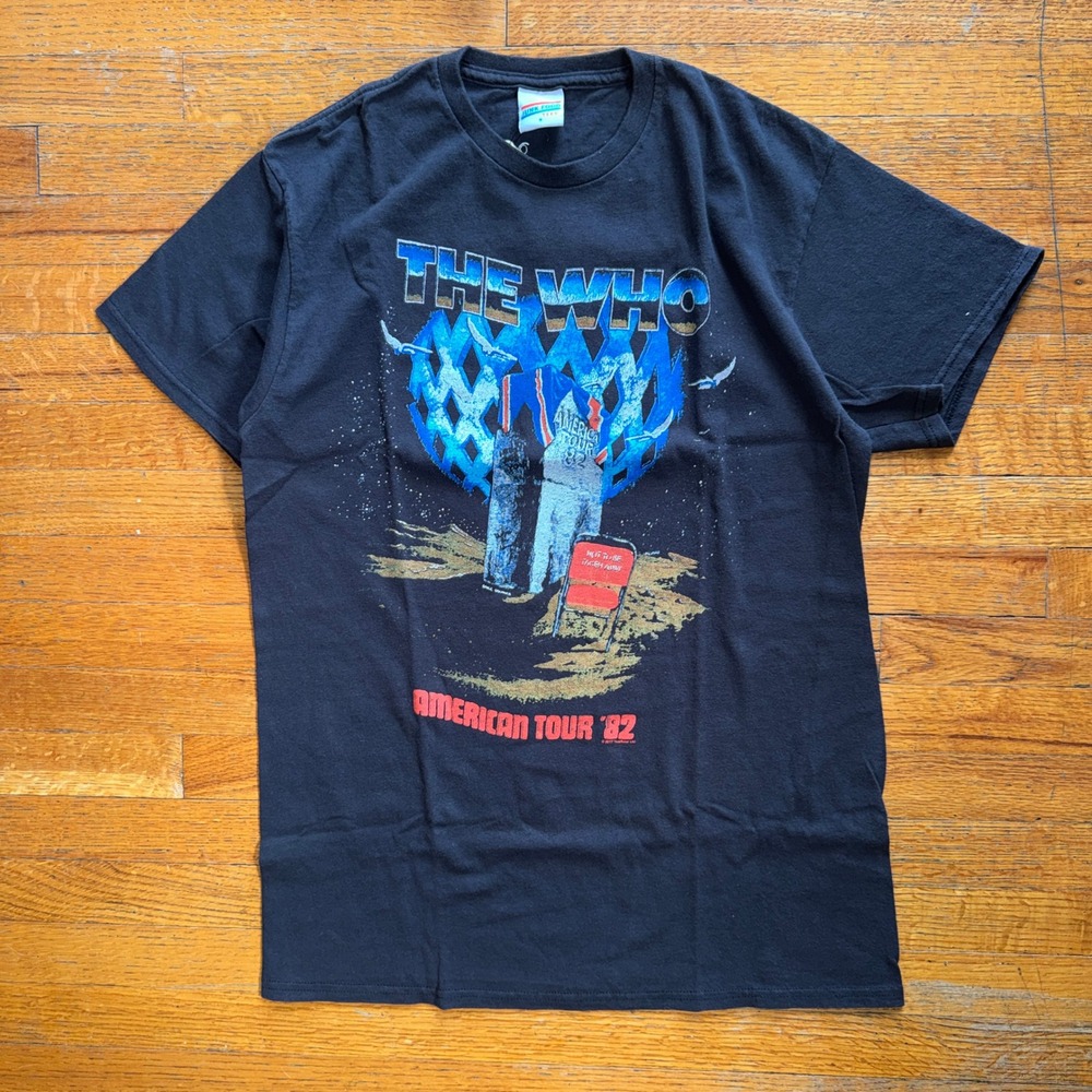 NWT Junk Food The Who American Tour 82 Graphic T-Shirt Mens Small Rock Band Tee
